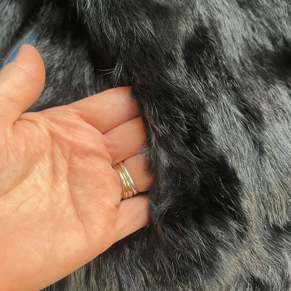 Vintage Black Fur Jacket - Picture 5 of 7